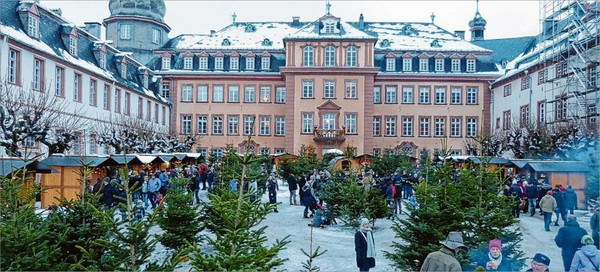 Schloss Berleburg sorgte mit seinem stimmungsvollen Ambiente für einen atmosphärischen Rahmen der Weihnachtszeitreise. Und macht den großen Markt zu dem, was er ist: weit über die Grenzen der Region hinaus einzigartig. (SZ-Foto: Janina Althaus)