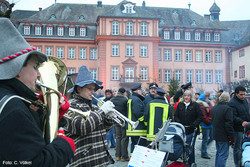 Bläser-Ensemble vor dem Schloss. (WIPO-Foto: Christian Völkel)