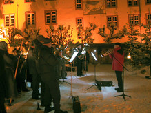 Impressionen vom Schlosshof - Andacht (Foto: Rikarde Riedesel)